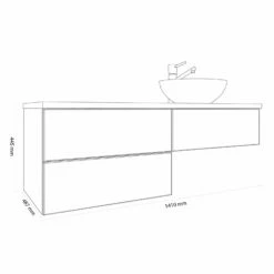 Kronenbach Cube Waschtischkonsole 141 Cm Mit 3 Auszügen Und TIP-ON -KEUCO Verkauf kronenbach badmoebel cube waschtischkonsolen 140 cm 8143957