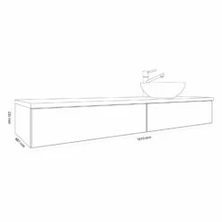 Kronenbach Cube Waschtischkonsole 161 Cm Mit 2 Auszügen Und TIP-ON -KEUCO Verkauf kronenbach badmoebel cube waschtischkonsolen 160 cm 6386803