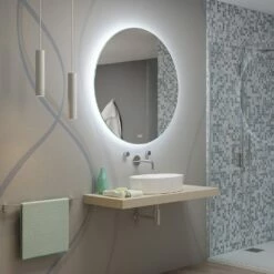 Kronenbach Moon Lichtspiegel Ø 100 Cm Mit Spiegelheizung