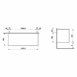 LAUFEN LANI Schubladenelement 120 Cm Ohne Ausschnitt -KEUCO Verkauf laufen alle serien lani badmoebel waschtischunterbauten 10287041