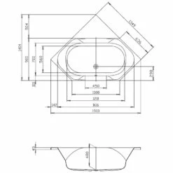 Hoesch Spectra Sechseck-Badewanne 190 X 90 Cm Mit Whirlsystem Reviva II -KEUCO Verkauf marken hoesch badewannen und whirlpools sechseckbadewannen 6214603