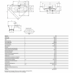 Kaldewei Vaio Duo 6 Sechseckbadewanne 952 Mit Griffbohrung, Vollantislip