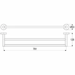 Sky Doppelter Badetuchhalter 80 Cm -KEUCO Verkauf marken megabad profi collection bad accessoires 9139106