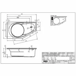 Riho Yukon Badewanne 160 X 90 Cm Mit Schürze, Rechts Für Eckeinbau