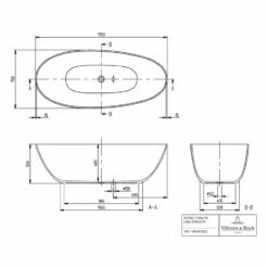 Villeroy & Boch Antao Freistehende Badewanne 170 X 75 Cm, Mit SilentFlow -KEUCO Verkauf marken villeroy boch alle kollektionen antao 12138950