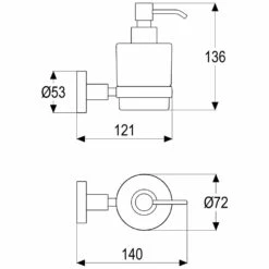 Sky Seifenspender Mit Behälter Aus Kristallglas -KEUCO Verkauf megabad profi collection accessoires sky seifenspender 9138893