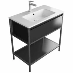 Loft 2.0 Waschtisch Mit Unterschrank 80 Cm, Mit Metallgestell