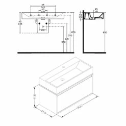 Pure 2.0 Waschtisch Mit Unterschrank 90 Cm Mit 1 Auszug -KEUCO Verkauf megabad profi collection badmoebel pure 2 11757588