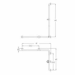 Silver Age System Duschhandlauf 40-180 X 40-180 X 75-120 Cm, Mit Verschiebbarer Brausestange