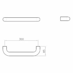 Silver Age System Haltegriff 30 Cm Ohne Rosetten