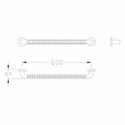 Silver Age System Haltegriff 60 Cm, Mit Struktur