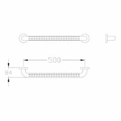 Silver Age System Haltegriff 50 Cm, Mit Struktur