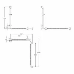 Silver Age System Duschhandlauf 100,4 X 76,7 X 75 Cm, Mit Brausestange U. Struktur