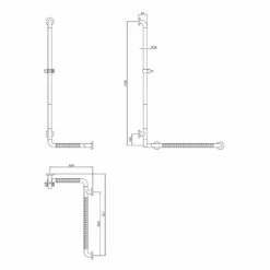 Silver Age System Duschhandlauf 76,7 X 40,4 X 115,8 Cm, Mit Brausestange U. Struktur
