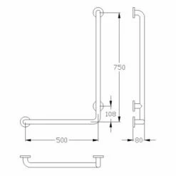 Silver Age System Winkelgriff 50 X 75 Cm, Rechts