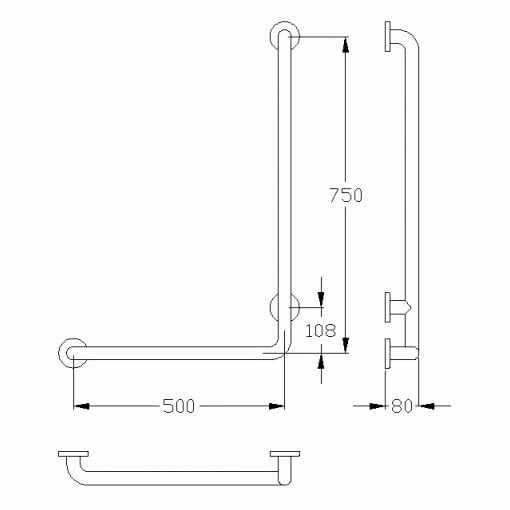 Silver Age System Winkelgriff 50 X 75 Cm, Rechts 1 Silver Age System Winkelgriff 50 X 75 Cm, Rechts