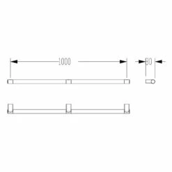 Silver Age System Haltegriff 100 Cm, Mit 3 Befestigungspunkten