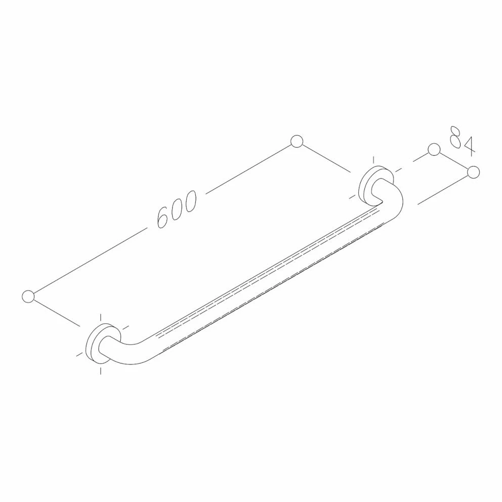 Silver Age System Haltegriff 60 Cm, Mit Struktur 2 Silver Age System Haltegriff 60 Cm, Mit Struktur – Bild 2