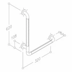 Silver Age System Winkelgriff 32 X 62 Cm, Mit Struktur
