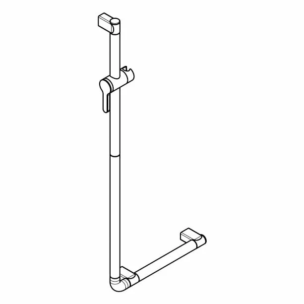 Silver Age System Winkelgriff 40 X 110 Cm, Mit Brausehalter Links 2 Silver Age System Winkelgriff 40 X 110 Cm, Mit Brausehalter Links – Bild 2
