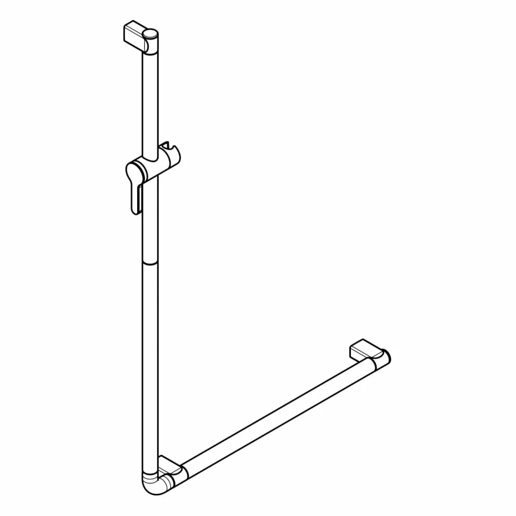 Silver Age System Winkelgriff 70 X 120 Cm, Mit Brausehalter Links 2 Silver Age System Winkelgriff 70 X 120 Cm, Mit Brausehalter Links – Bild 2