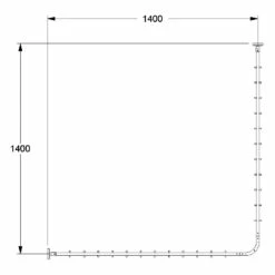 Silver Age System Duschvorhangstange 140 X 140 Cm, Suizidhemmend