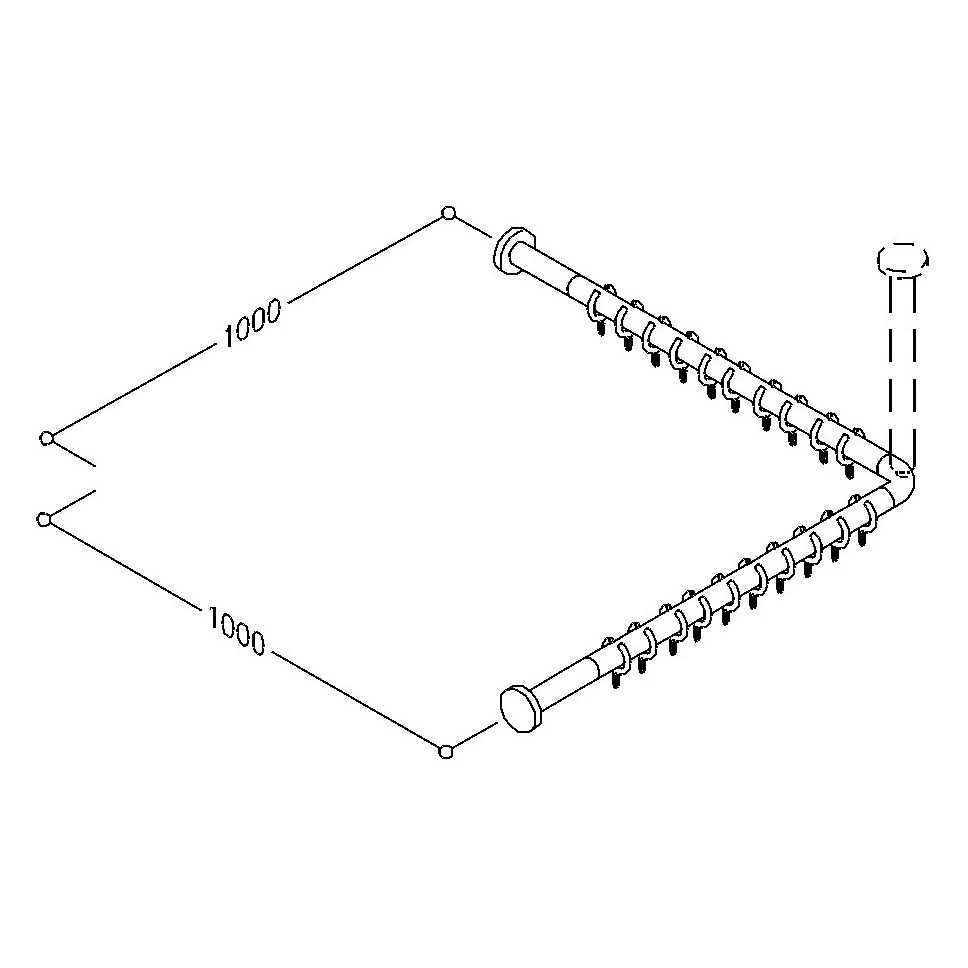 Silver Age System Duschvorhangstange 100 X 100 Cm 2 Silver Age System Duschvorhangstange 100 X 100 Cm – Bild 2
