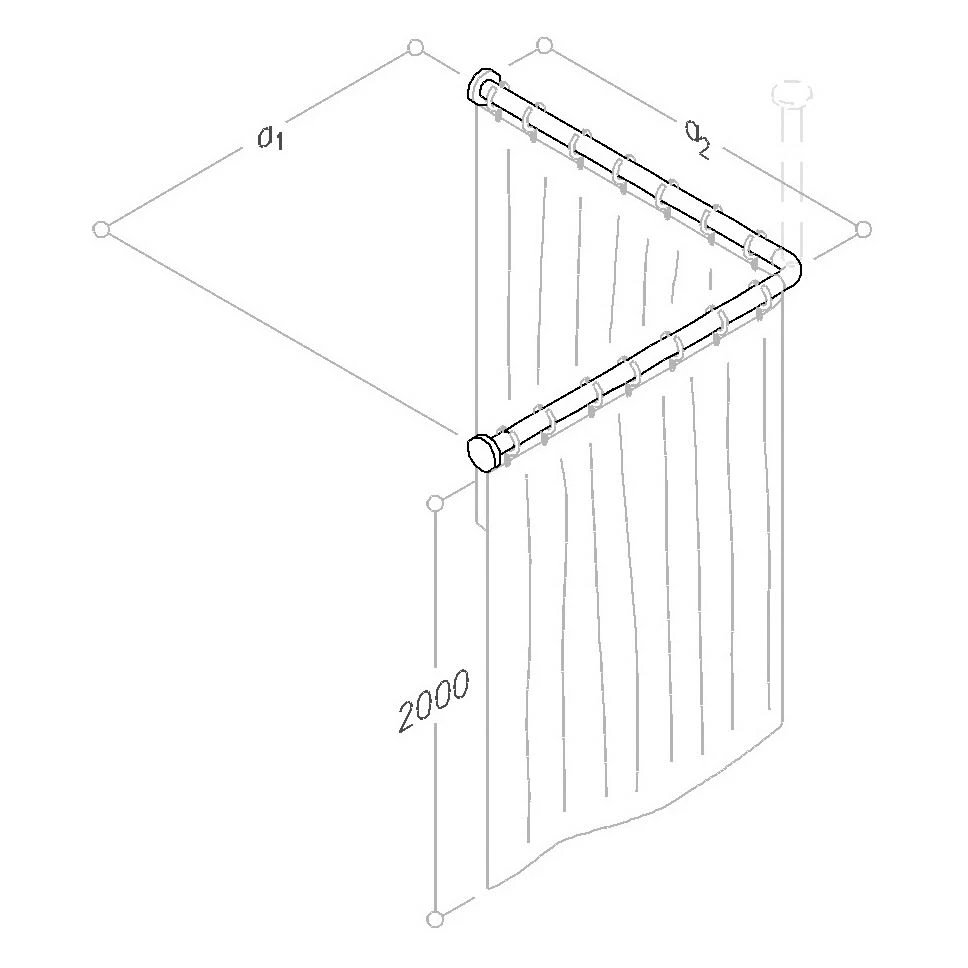Silver Age System Duschvorhangstange 140 X 140 Cm 3 Silver Age System Duschvorhangstange 140 X 140 Cm – Bild 3
