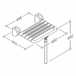 Silver Age System Klappsitz 50,2 X 41 X Cm, Mit Bodenstütze