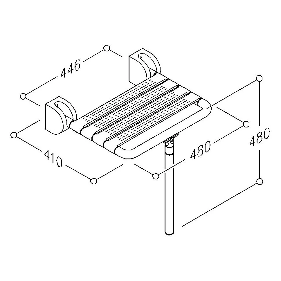 Silver Age System Klappsitz 50,2 X 41 X Cm, Mit Bodenstütze 1 Silver Age System Klappsitz 50,2 X 41 X Cm, Mit Bodenstütze