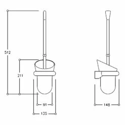 Silver Age System Toilettenbürstengarnitur