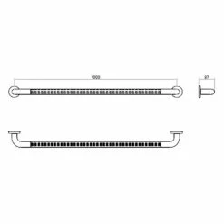 Silver Age System Handtuchstange 100 Cm, Mit Struktur