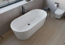 Pianura Valentina Badewanne Oval Freistehend 160 X 75 Cm Mit Schürze Und Verdecktem Überlauf -KEUCO Verkauf pianura badewannen valentina oval freistehend 160 12494646