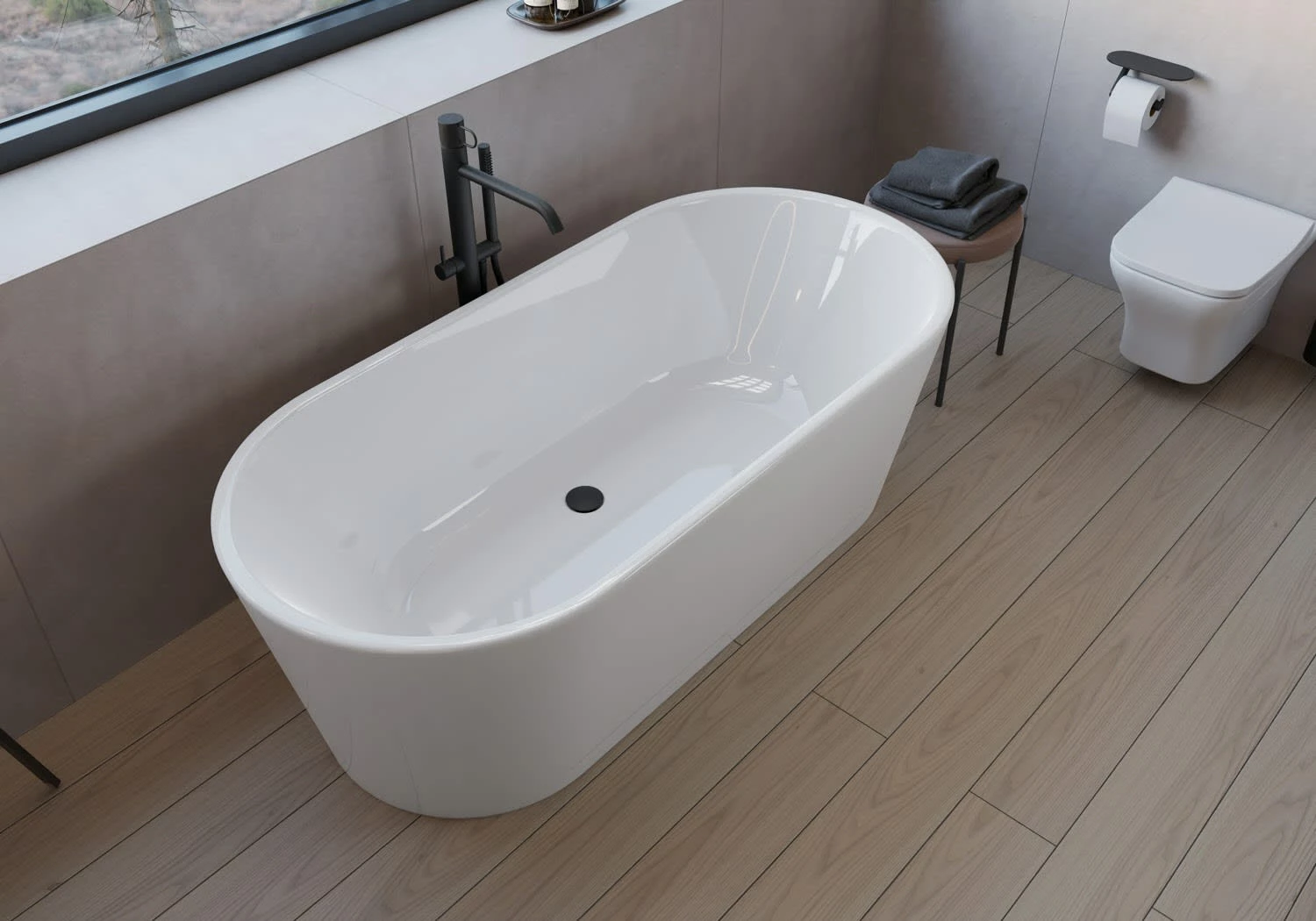 Pianura Valentina Badewanne Oval Freistehend 190 X 90 Cm Mit Schürze Und Verdecktem Überlauf 3 Pianura Valentina Badewanne Oval Freistehend 190 X 90 Cm Mit Schürze Und Verdecktem Überlauf – Bild 3