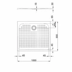 Pianura Emilia Mineral Duschwanne 100 X 90 X 3 Cm Mit Antirutsch