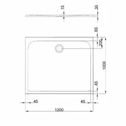 Pianura Emilia Mineral Duschwanne 120 X 100 X 3 Cm
