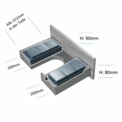 Pianura Ordnungssystem Für Waschtischunterschränke, Schrankbreite 60 Cm