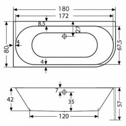 Polypex Calina Links Halbfreistehende Badewanne -KEUCO Verkauf polypex badewannen freistehende calina links halbfreistehende 6897204