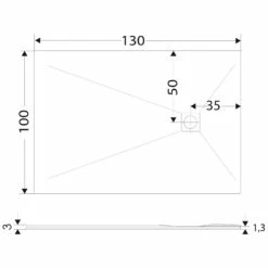Polypex PEXStone Duschwanne 130 X 100 Cm -KEUCO Verkauf polypex duschwannen pexstone 130 100 cm 5753146