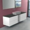 Progettobagno Elba Modular Glass Waschtischkonsole 190 Cm Ohne Hahnlochbohrung