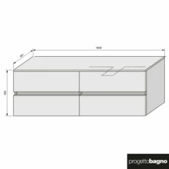 Progettobagno Evo 54 Modular Waschtischkonsole 160 Cm, Ausführung Rechts -KEUCO Verkauf progettobagno evo 54 modular waschtischkonsole 160 5747782