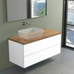 Progettobagno Elba Terra Waschtischkonsole 120 Cm , Ausführung Links