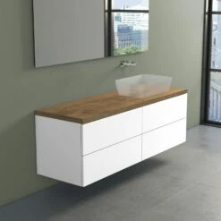 Progettobagno Elba Terra Waschtischkonsole 160 Cm , Ausführung Rechts