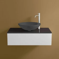 Progettobagno Luna Waschtischkonsole 80 Cm Mit Auszug Und Glasplatte