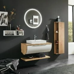 Puris Rounds Flächenspiegel Rund 70 Cm Mit LED-Beleuchtung