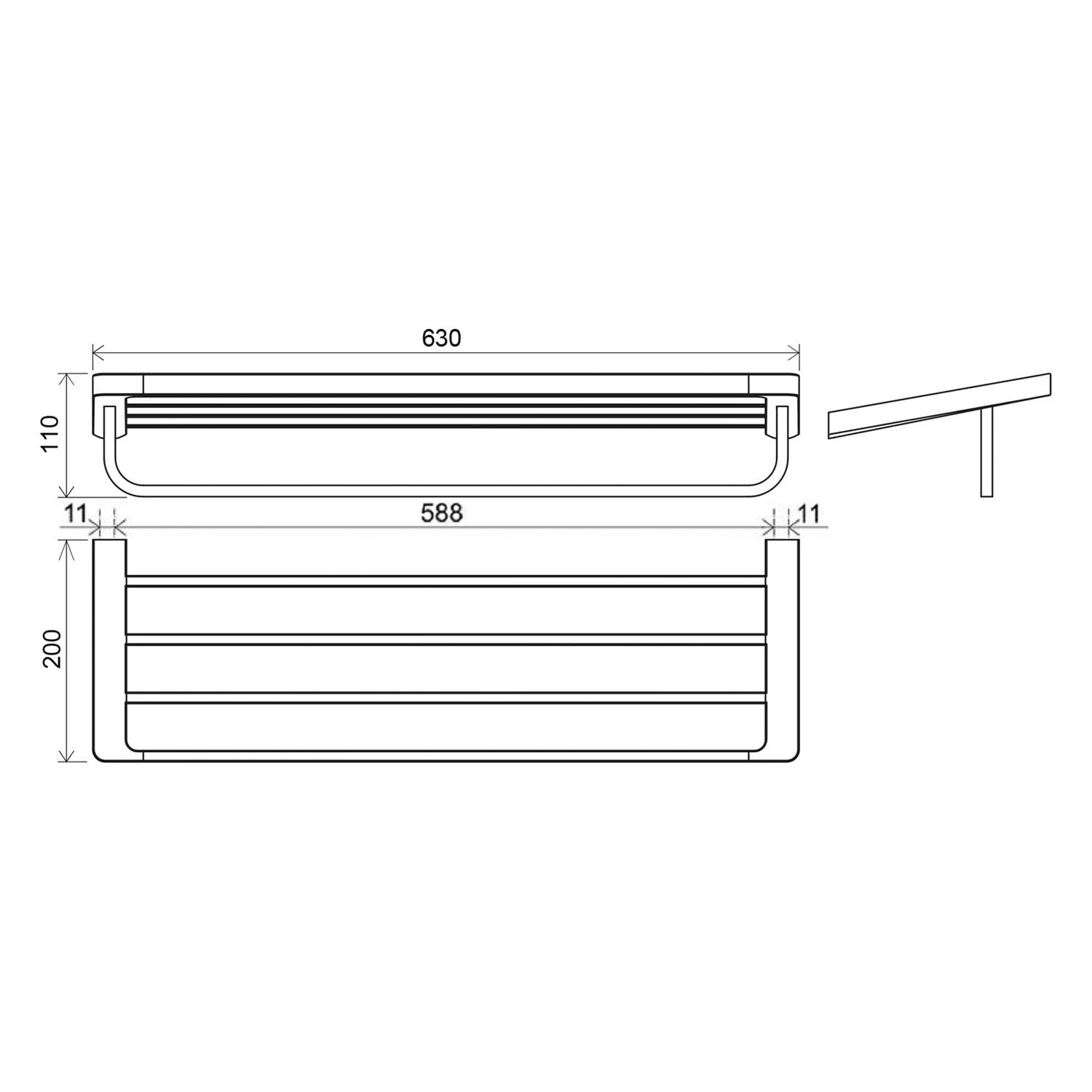 RAVAK 10° Handtuchgestell Mit Halter 2 RAVAK 10° Handtuchgestell Mit Halter – Bild 2