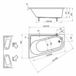 RAVAK Chrome Asymmetrische Badewanne 170 X 105 Cm, Links 5 RAVAK Chrome Asymmetrische Badewanne 170 X 105 Cm, Links -KEUCO Verkauf ravak badewannen chrome asymmetrische 170 x 4381619