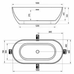 RAVAK Freedom O Badewanne 169 X 80 Cm, Freistehend -KEUCO Verkauf ravak badewannen freedom 169 x 80 4377257