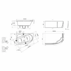 RAVAK Rosa 95 Asymmetrische Badewanne 160 X 95 Cm, Rechts -KEUCO Verkauf ravak badewannen rosa 95 asymmetrische 160 4377146