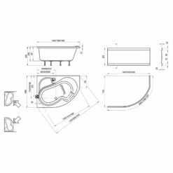 RAVAK Rosa I Asymmetrische Badewanne 150 X 105 Cm, Rechts -KEUCO Verkauf ravak badewannen rosa i asymmetrische 150 4377233